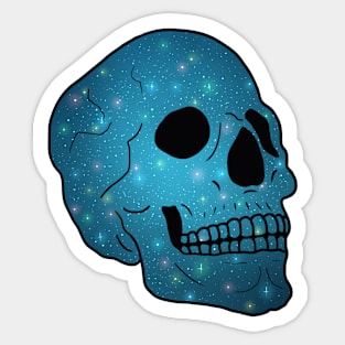 Galaxy Skull - Turquoise Sticker